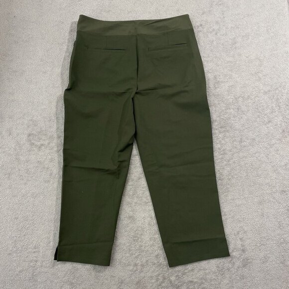 NEW Kirkland Signature Womens XL Cropped Green Dress Pants - Picture 2 of 7